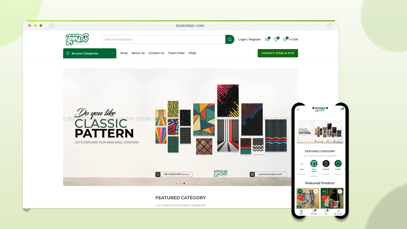 Bunonbari — Home Décor & Islamic Wall Art E-commerce Website