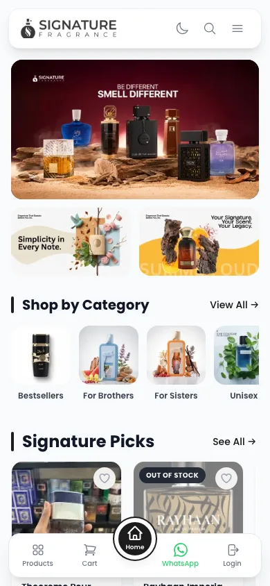 Mobile home page
