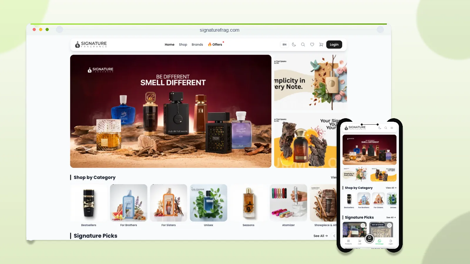 Signature Fragrance — Perfume E-commerce Website