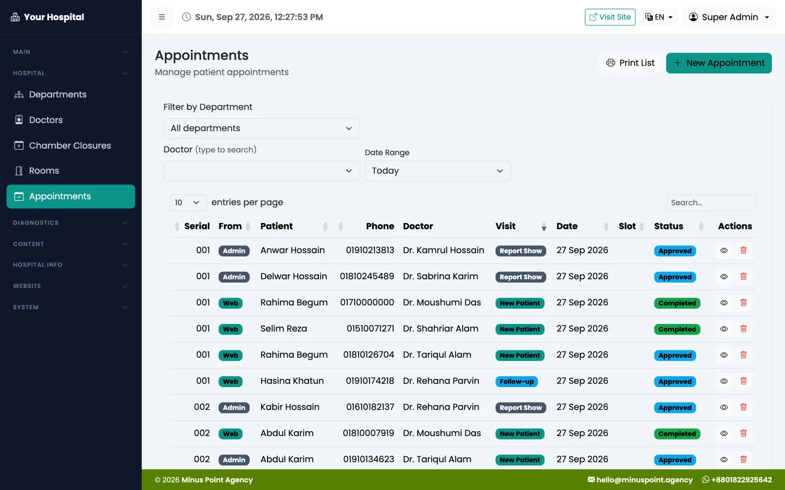 Hospitalix Hospital Website & Management System